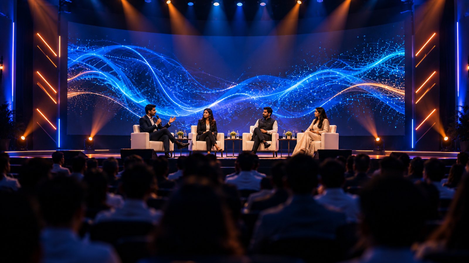 A panel discussion on the main stage